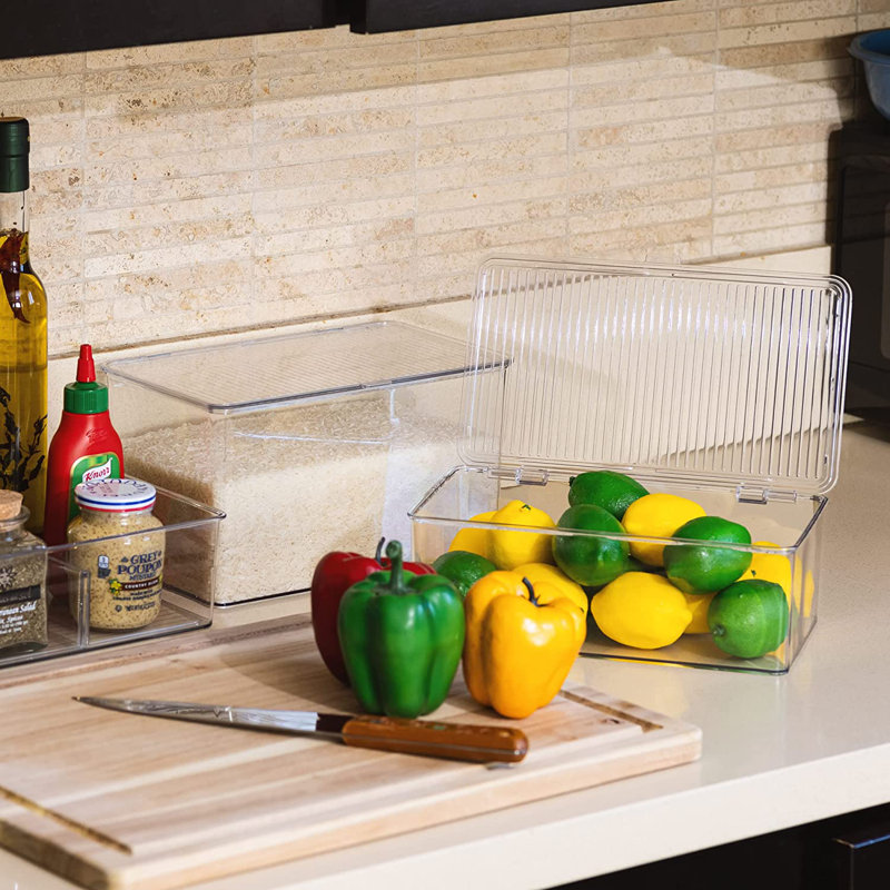 Sorbus 2-Piece Organizer Bins With Lids
