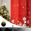 Cantonnière de Noël de Noël avec motif de flocon de neige obscurcissant et isolant pour fenêtre 52 x 15 po-1302028044