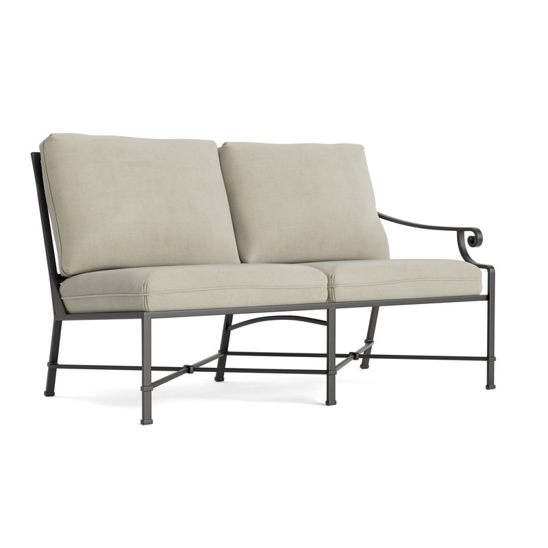 Venetian Outdoor 2 - Seat Loveseat, Fusion Moccasian, Textured Pewter