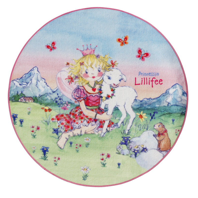 Princess Lillifee Green Area Rug, Round 100cm