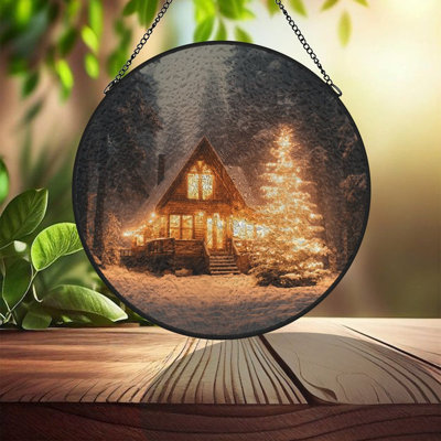 Panneau de verre Cozy Snowy