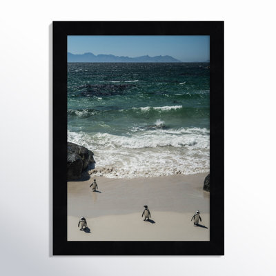 Coming In to the Beach by Shot by Clint Wood Framed Wall Art Print