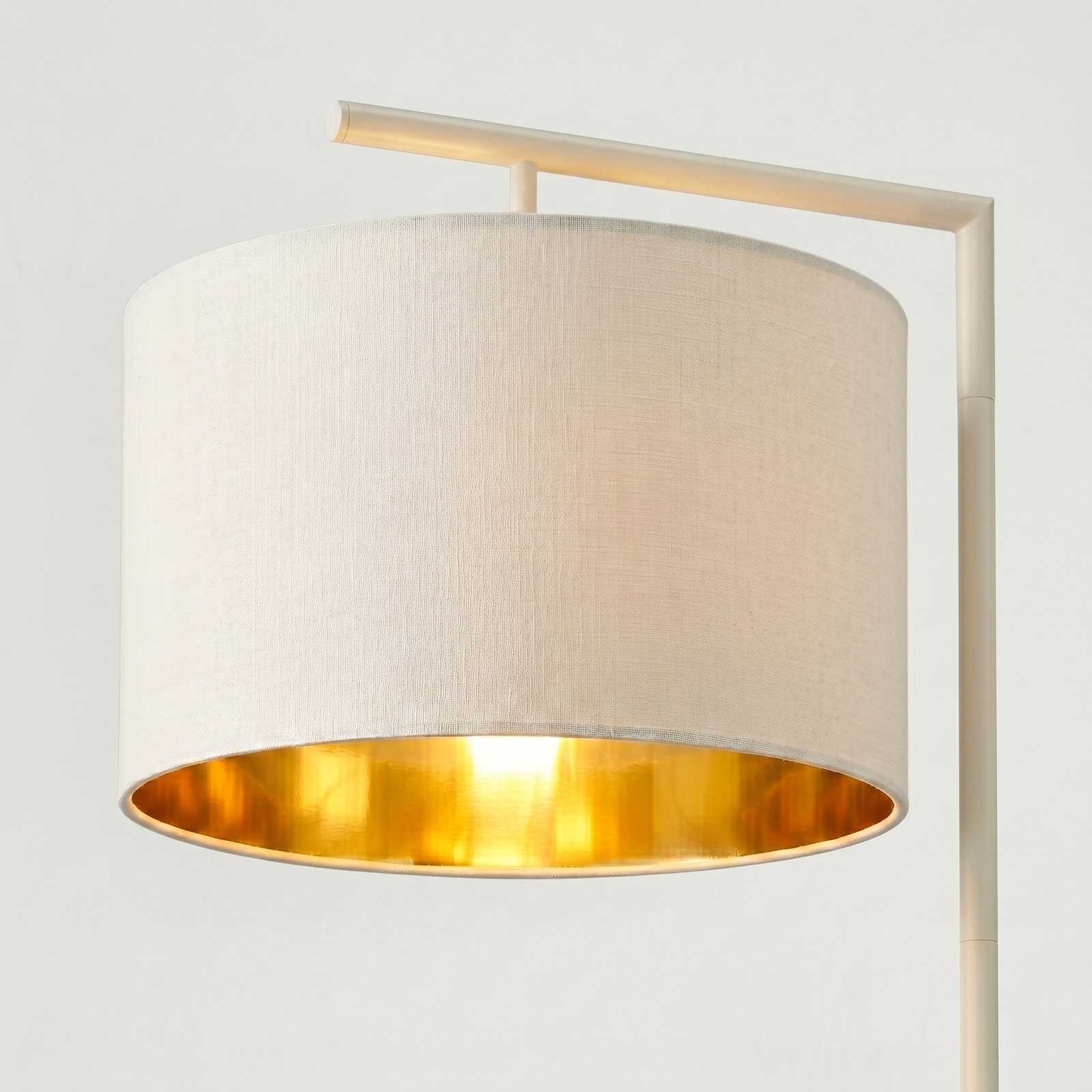Montage 61" Smart-Enabled Floor Lamp, Pleated White, Gold