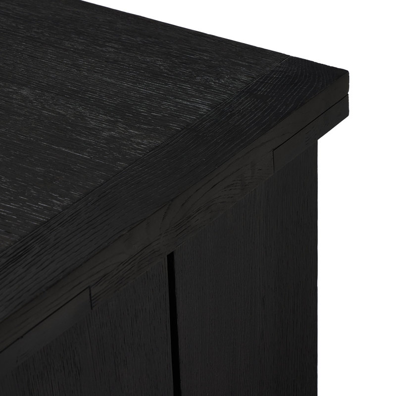 Warby Solid Wood End Table, Black