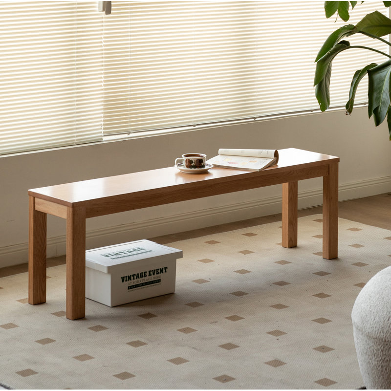 Banc de table en bois de chêne naturel pour salle à manger, Chêne