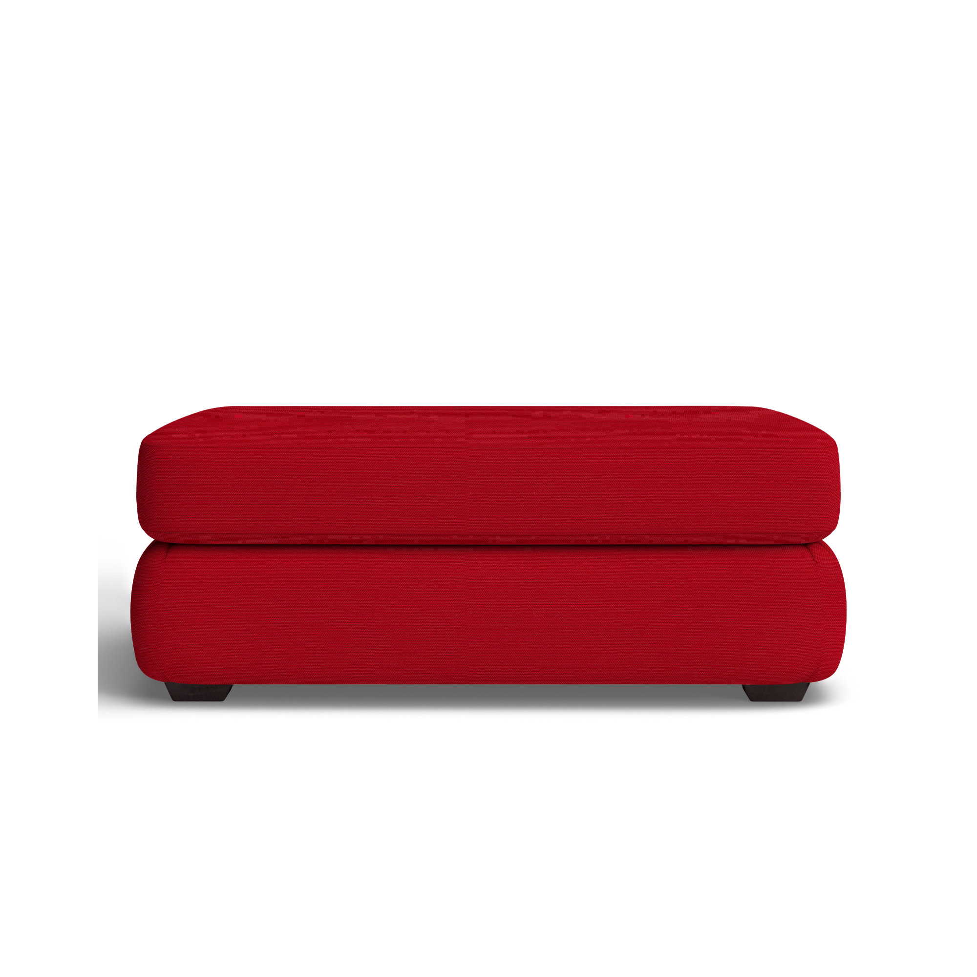 Emilio Upholstered Ottoman, Bayou Flame