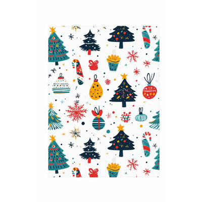 «Holiday Christmas Tree Dreams X III», reproduction d'art moderne sans cadre