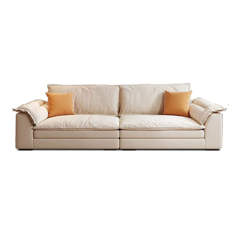 Coussin modulaire beige en polyester, H 33,07 po x l 102,36 po x P 47,24 po, 3