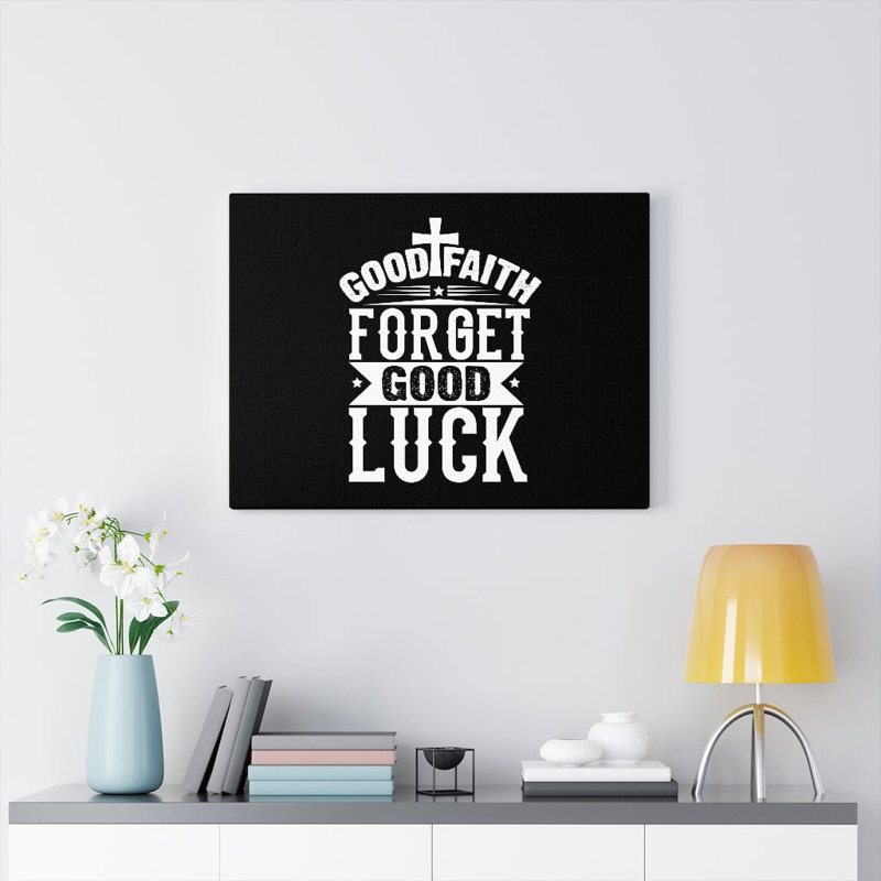 Good Faith White Cross - Wrapped Canvas Print, 46cm H x 61cm W
