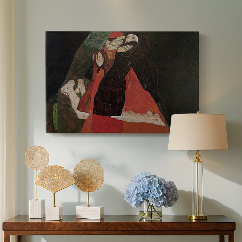 Cardinal and Nun (Caress)-Egon Schiele-Gallery Wrapped Canvas-1912, 12x18