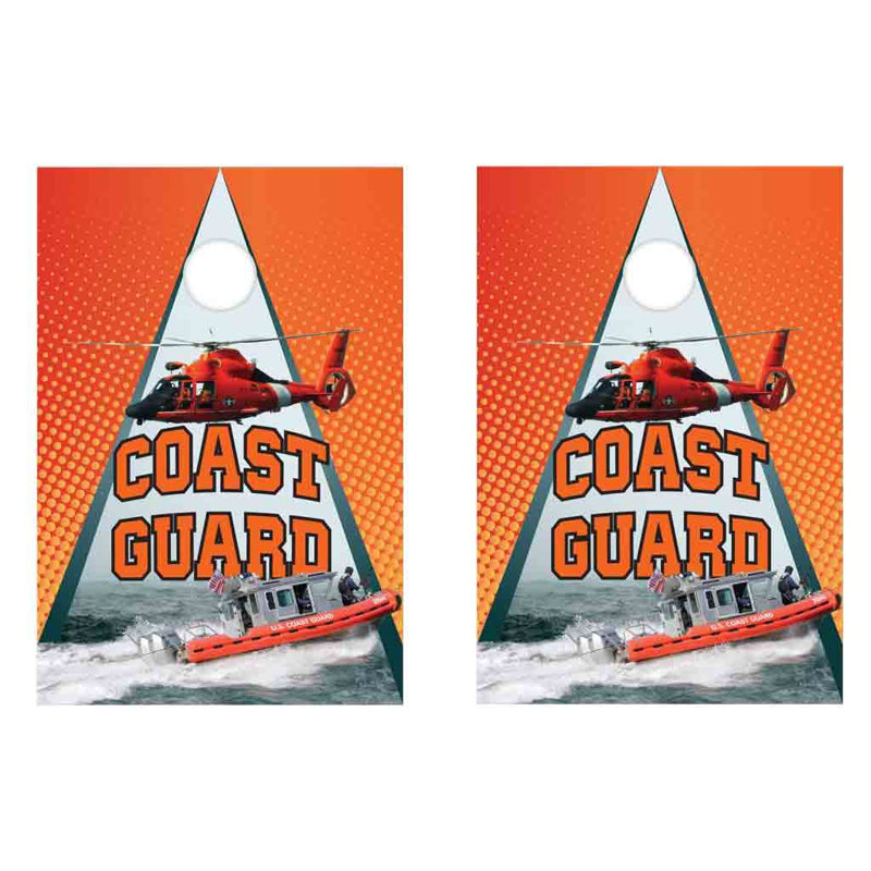 VictoryStore.com Solid Wood Cornhole Set, Coast Guard