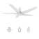 Smart DC Ceiling Fan with Light, Remote Control Flush-Mounted