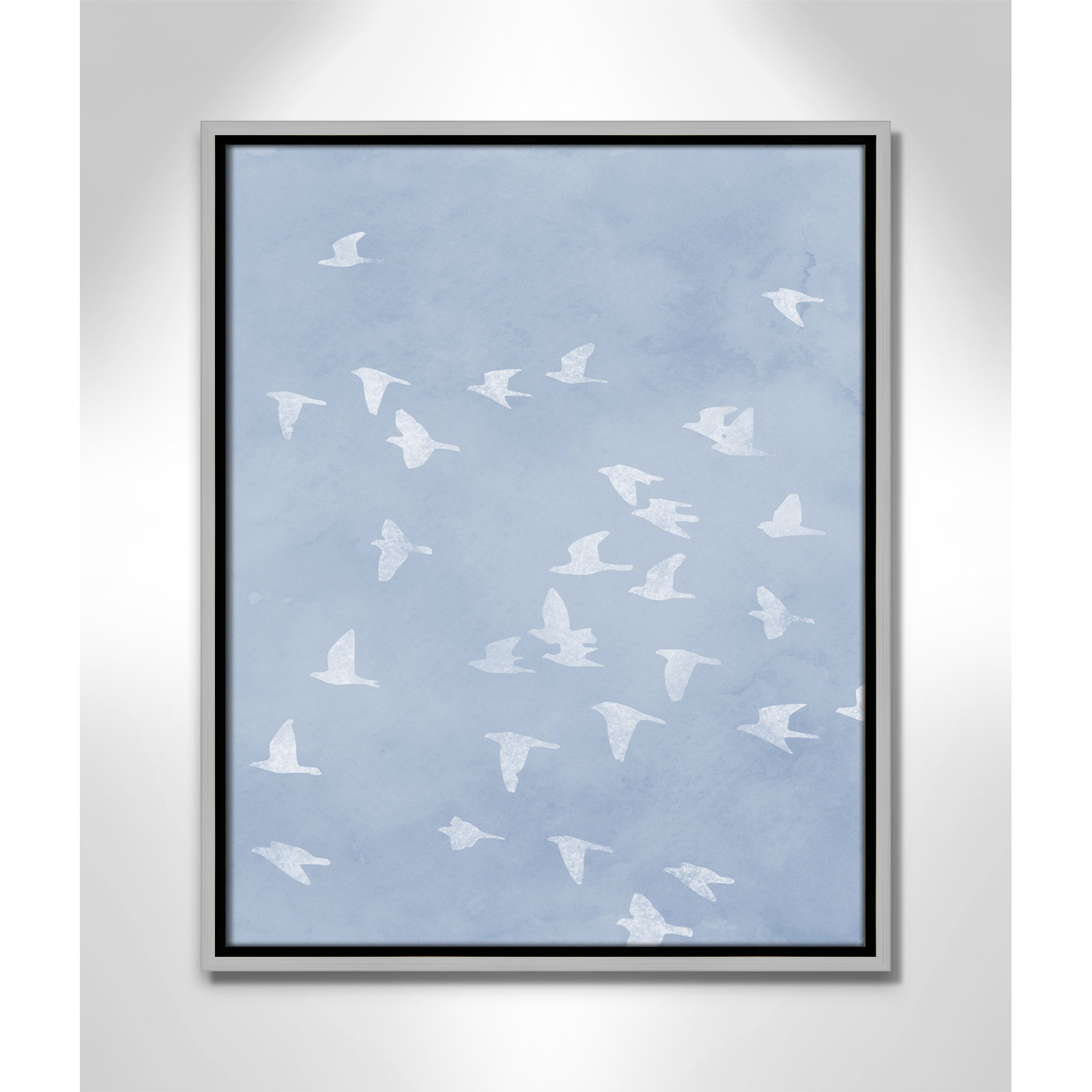 Flying Friends Print by Marcus Prime, Silver Floater, 17.5'' W x 21.5'' H