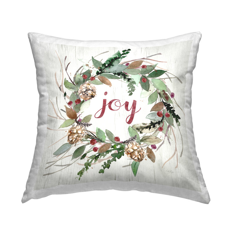 Coussin décoratif Joy Joyal Seasonal Wreath