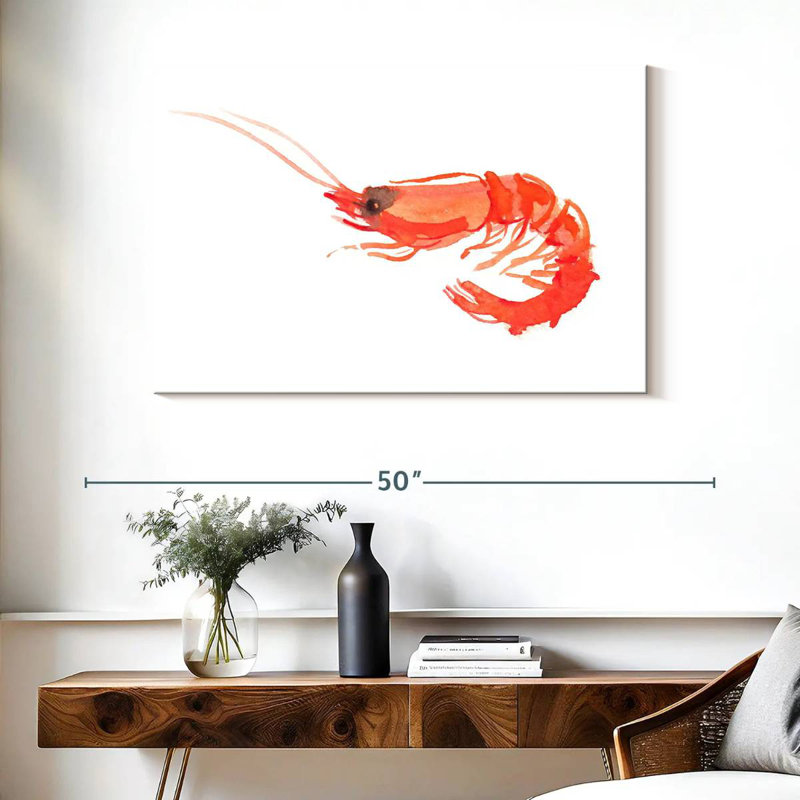 Brampt Orange Shrimp, 26" H x 39" W