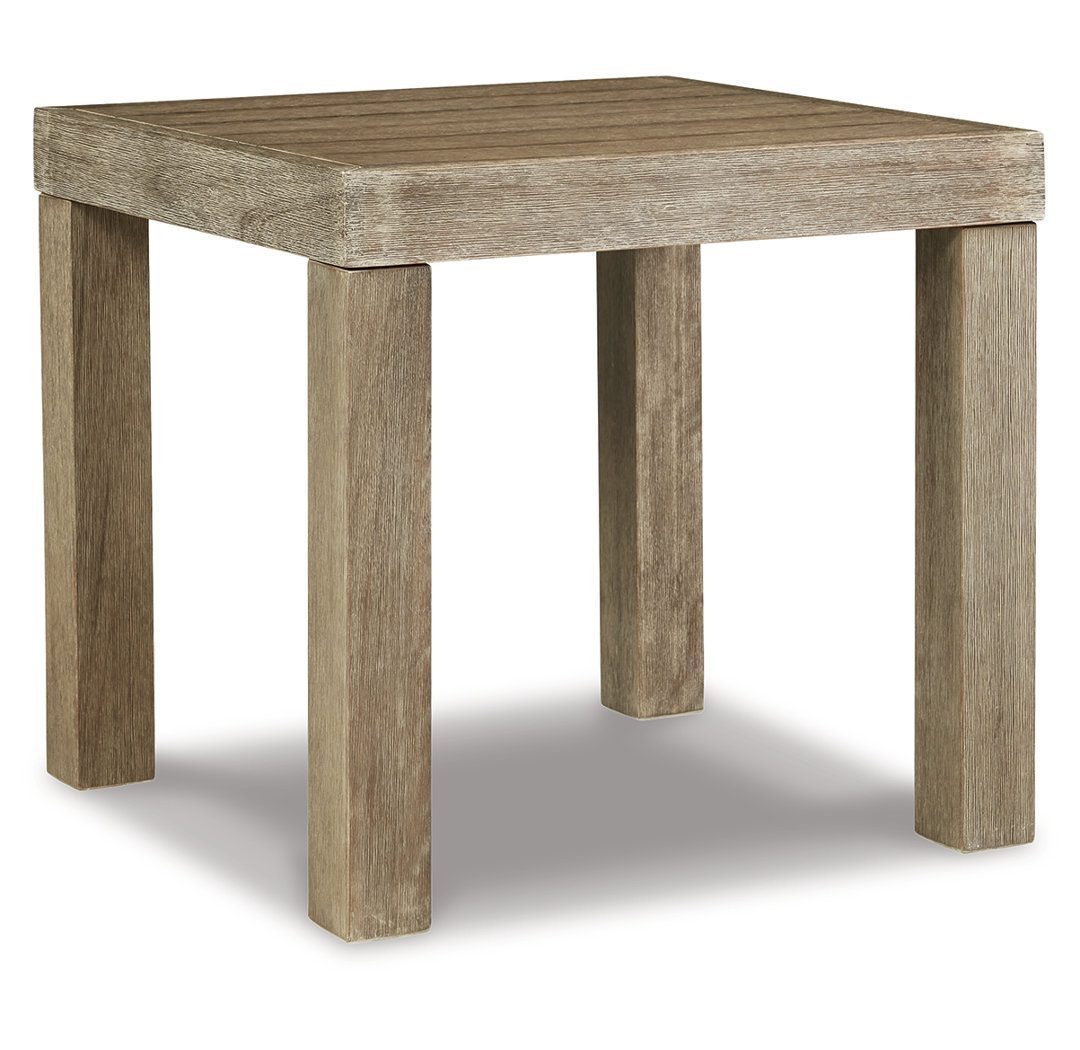 Royalton Square Eucalyptus Outdoor Side Table , 22'' in. W 22'' in. D Union Rustic