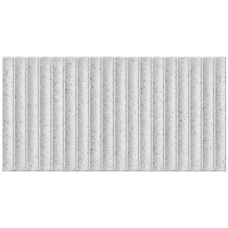 Spanish Deco Pureform Porcelain 12"x 24" Floor and Wall Tile - (5 PCS, 10.76 Sq. Ft.), Terrazzo Gray
