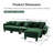 Boucle Fabric Convertible L Shape Sectional 4-Seater Sofa Couch With Distinctive Shell-Shaped Armrests And Removable Ottoman-119398175