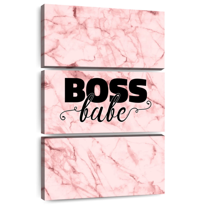 «Tergel Boss Babe Girl Power», citation, H 74 po x l 48 po