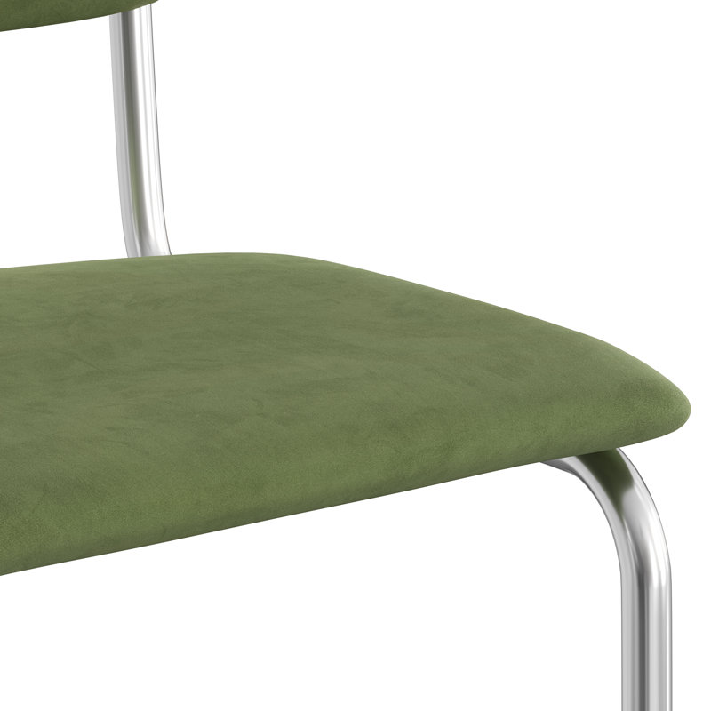 Walsh Velvet Counter & Bar Stool, Counter Stool (24” Seat Height), Forest