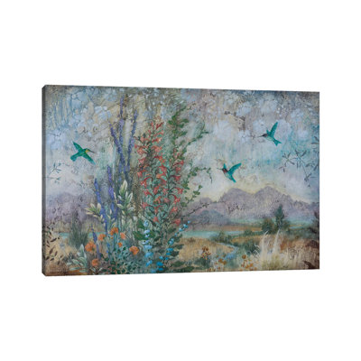 Dance Of The Hummingbirds by Lisa Marie Kindley - Wrapped Canvas Painting