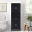 Armoire de salle de bain haute autoportante - Rangement élégant avec 2 armoires, 4 portes à fermeture douce, 2 tablettes réglables et tiroir, organisateur de salle de bain de haute qualité-761259702