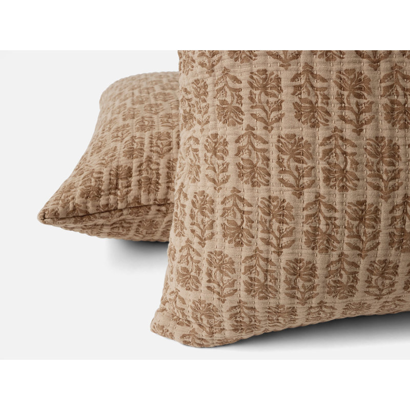 Mirada Organic Matelasse Sham, Fawn Chrysanthemum