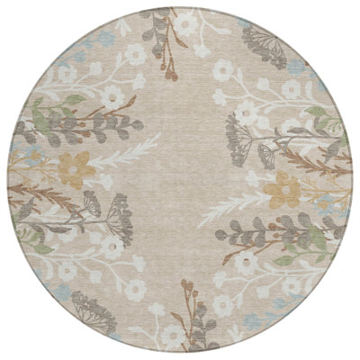 Machine Washable Indoor/Outdoor Chantille ACN2334 Floral Rug