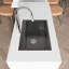 Évier de cuisine en acier inoxydable, lavabo simple sur pied à montage sur le comptoir de 27 po x 19 po, avec drain et crochet standard américain, LS-SSBL01