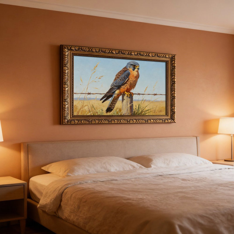 Cadre mural vintage orné de fil de fer barbelé Kestrel – Cadre décoratif doré pour œuvres d'art., L 8 po x l 12 po