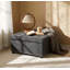 Repose-pieds capitonné avec rangement et garniture cloutée, repose-pieds polyvalent et compartiment caché pour une vie sans encombrement.-129594757