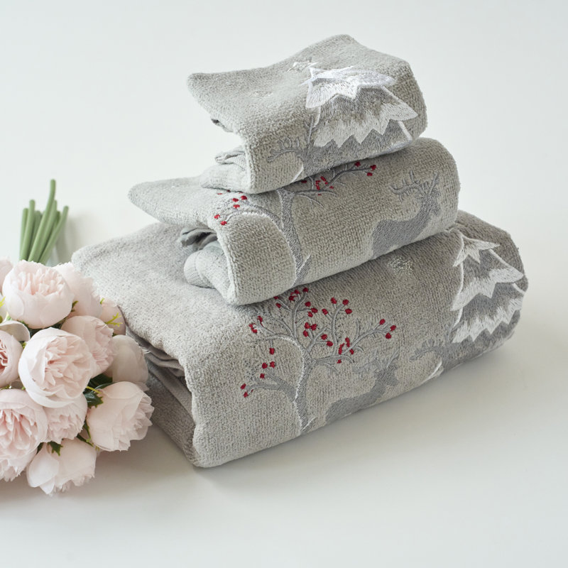 Ensemble de serviettes 3 pièces 100% coton Durrett