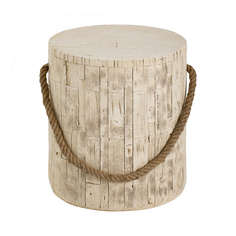 Table d'appoint Rustic Wood-Vibe MGO avec cordon tressé
