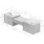 Meuble-lavabo mural flottant double 90 po avec comptoir en quartz Carrara-957727232