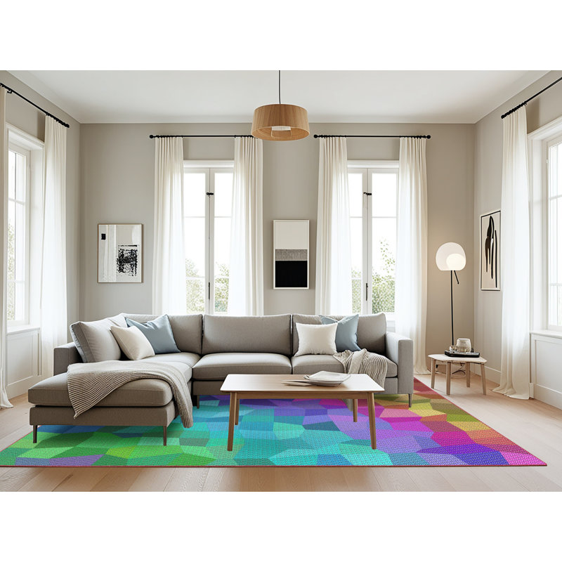 Abstract Indoor Rug, Rectangle 8' x 10'