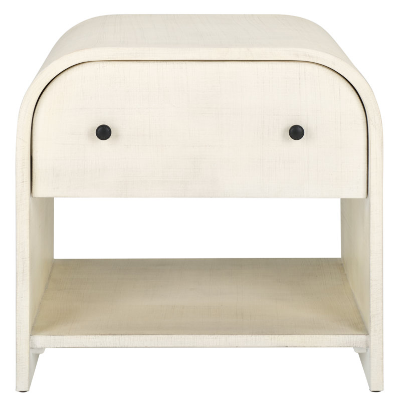 Jaqualina 1 Drawer Wood Nightstand