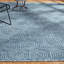 Tapis décoratif bleu tissé à la main à motif géométrique Tralee-1761791355