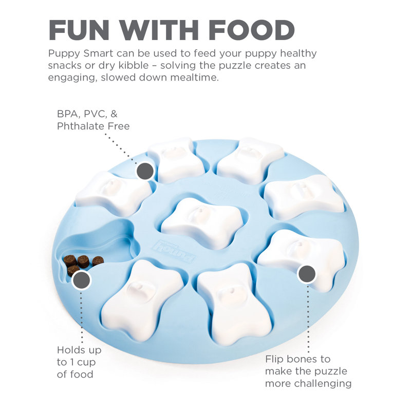 Nina Ottosson by Outward Hound Dog Smart Interactive Treat Puzzle Dog Toy, Blue