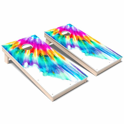 Ensemble de planches de cornhole Tie Dye