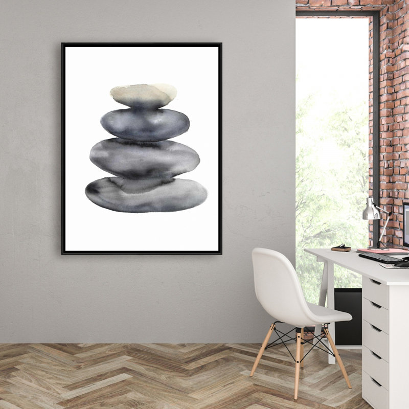 Four hot stones - 36"x48" Framed canvas