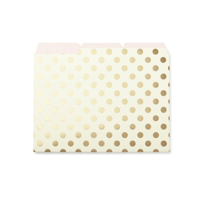File Folders, Gold Dots 