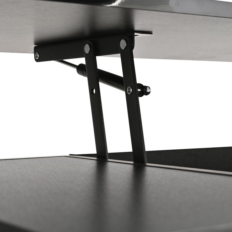 Table basse à plateau relevable Aroa, Noir