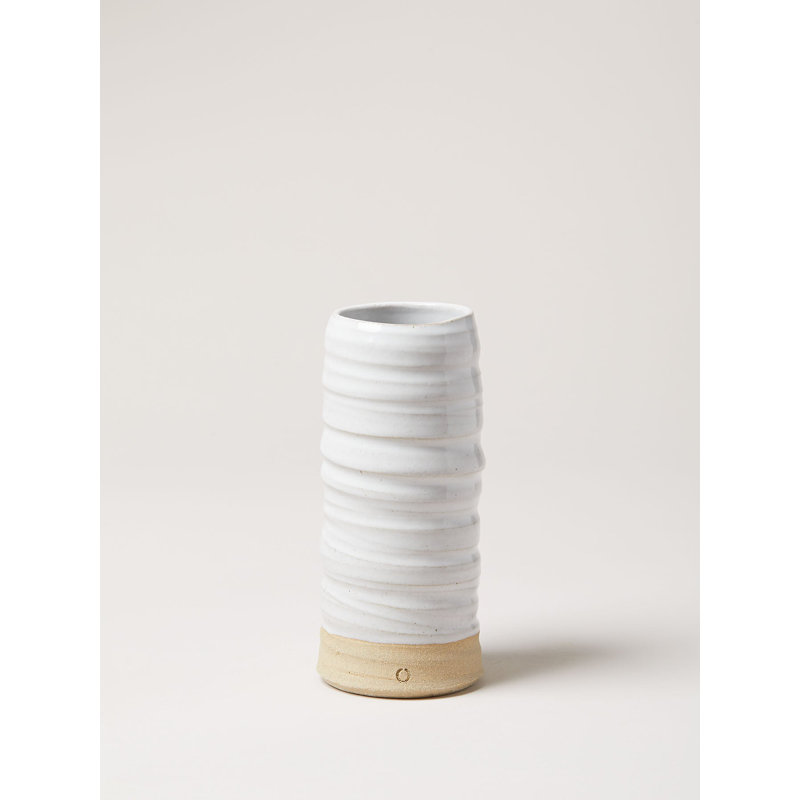 Small White Ceramic Bouquet Table Vase