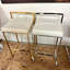 Upholstered Counter Stool with Metal Frame-841961050-841961049