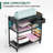 4 Tier Craft Sewing Table Rolling Craft Storage Cart With DIY Pegboard