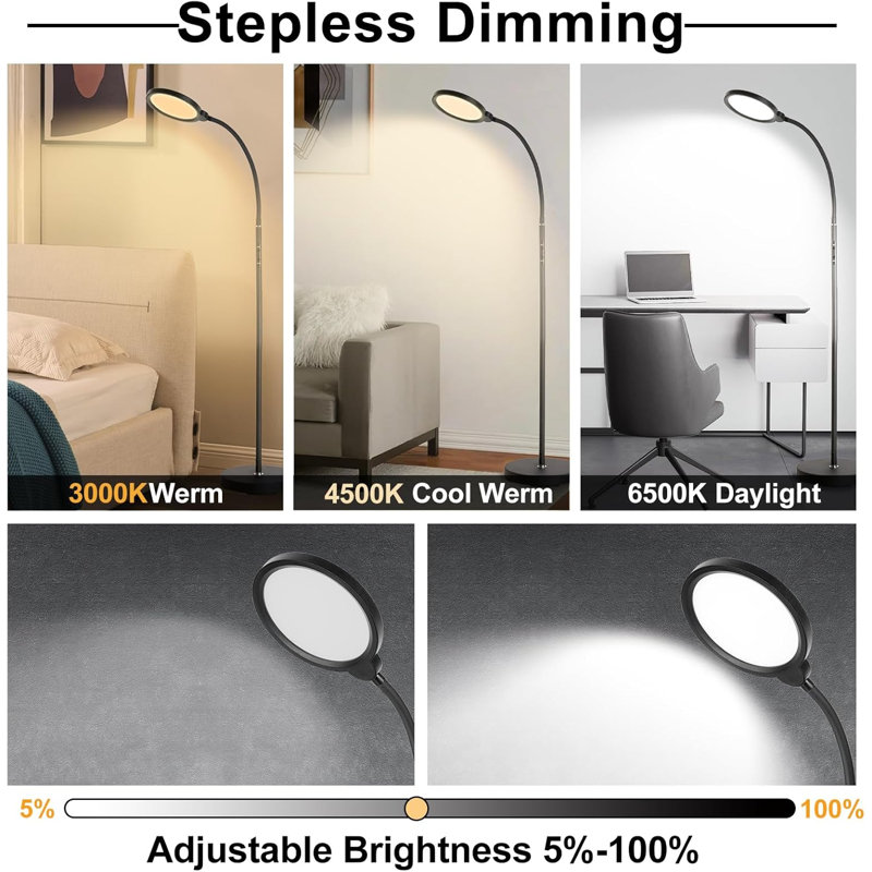 Lampe haute moderne 3 couleurs