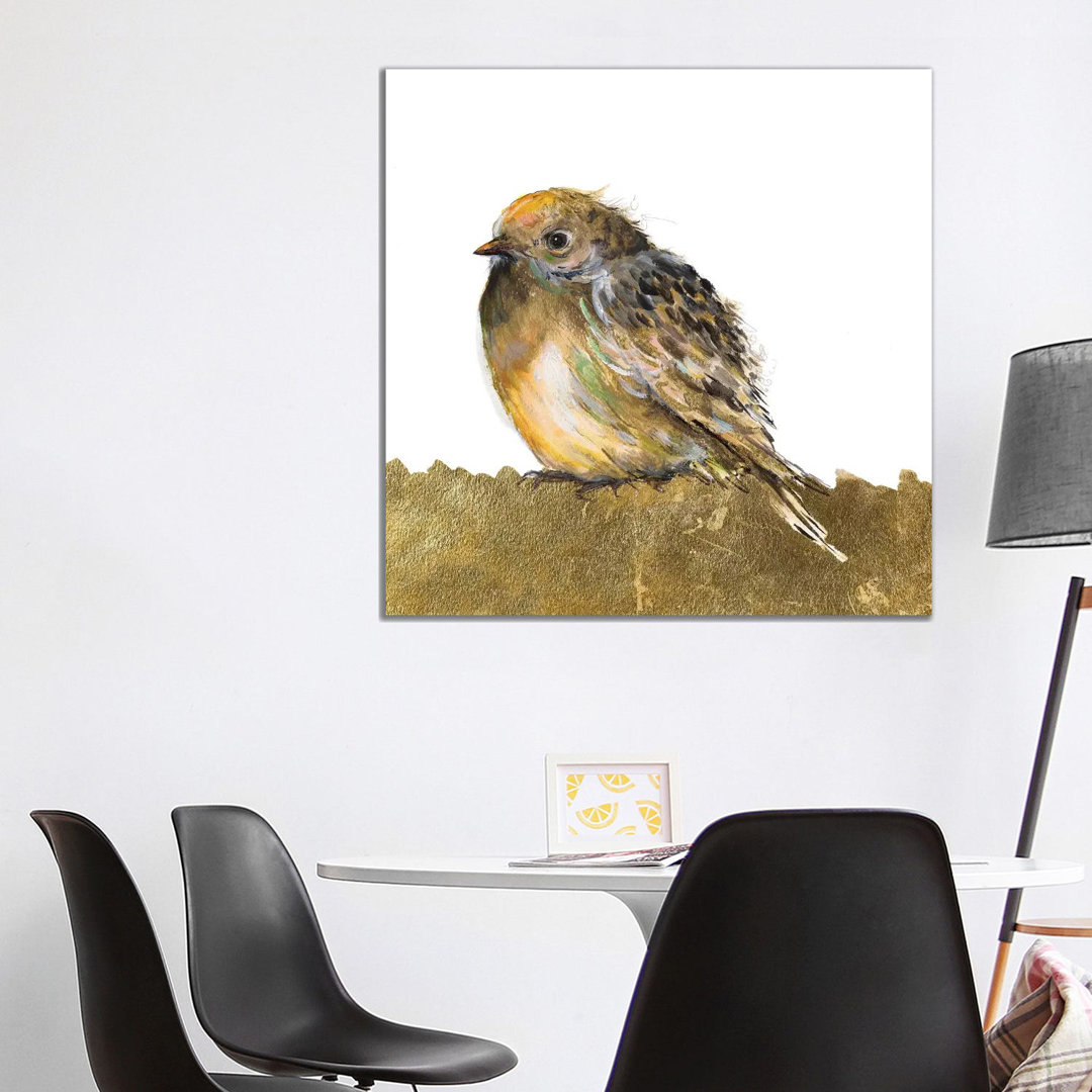 Gold Bird by Patricia Pinto - Wrapped Canvas Print