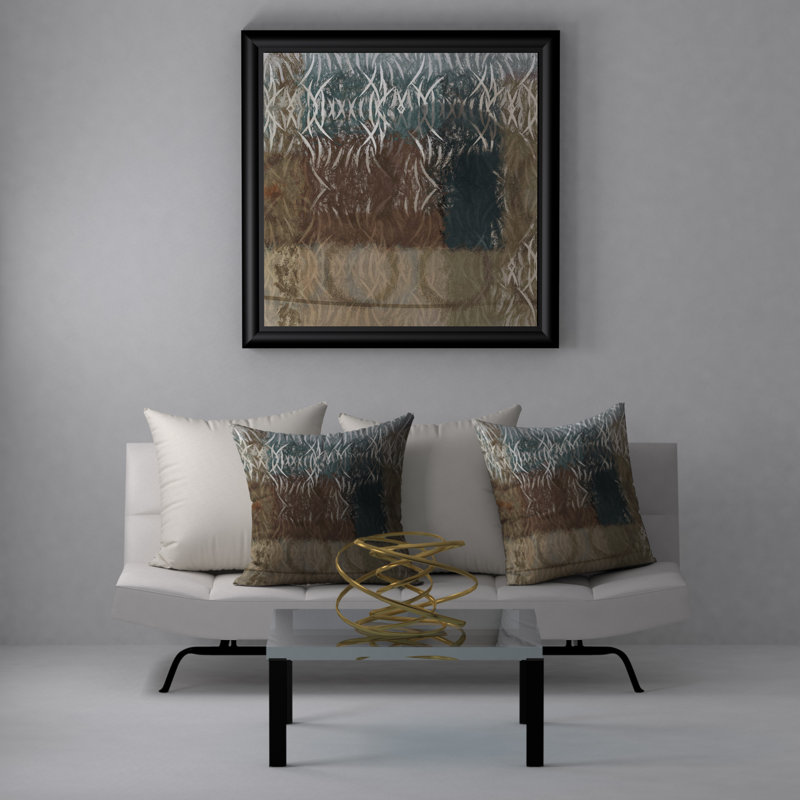 Abstract Throw Pillow, 24" H x 24" W