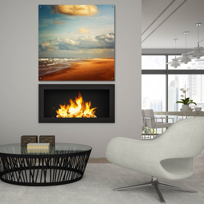 Art mural en verre acrylique Beachcrest Home ™ «Dream Beach» par Dirk Wustenhagen