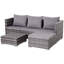 Aalijah 130Cm Wide Outdoor Right Hand Facing Garden Corner Sofa with Cushions